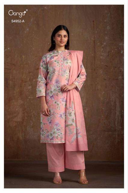 Ganga binita 4952 wholesale dealers in cotton dress materials in kerala